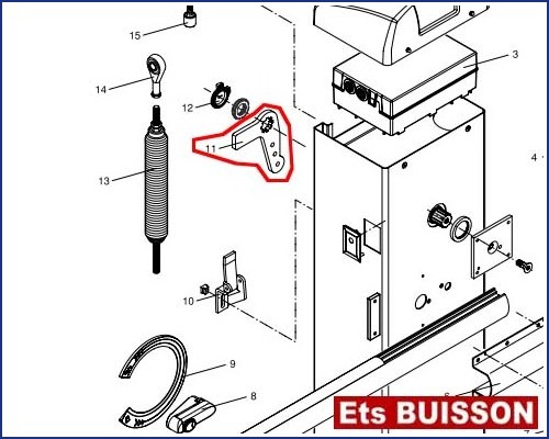 BENINCA EVA5 (2/2) - Levier N°11 Réf 9686248